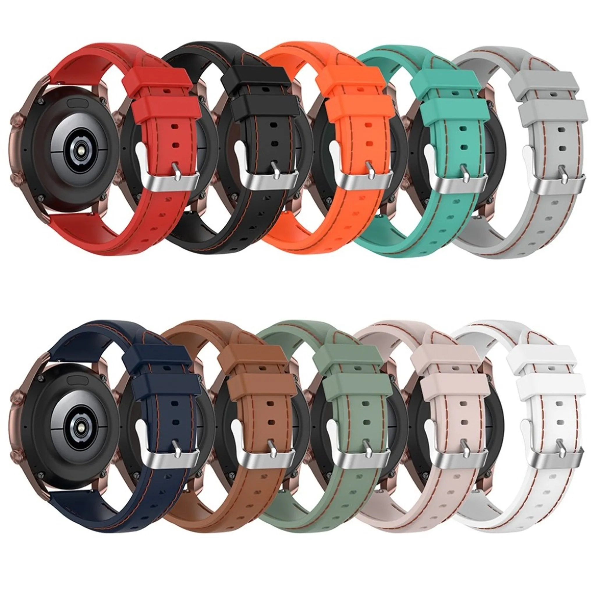 20mm Universal unique silicone watch band - Light Pink