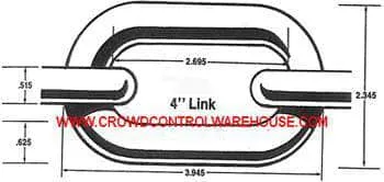 4.0 in. Heavy Duty Plastic Chain - Standard Colors