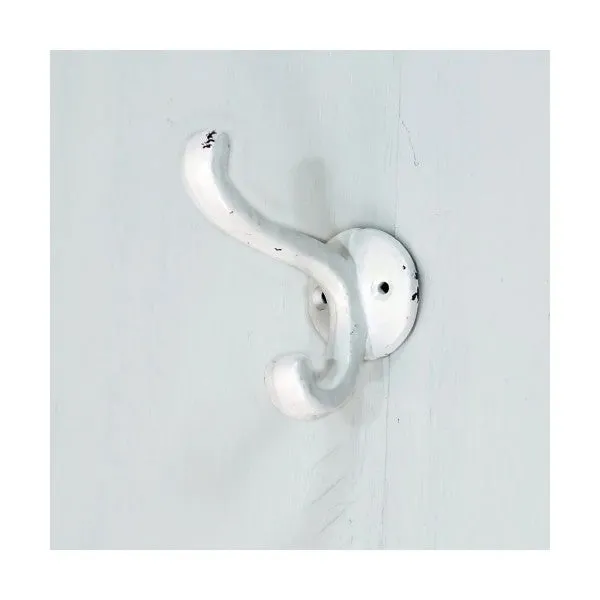 5" MATTE METAL HOOK WHITE