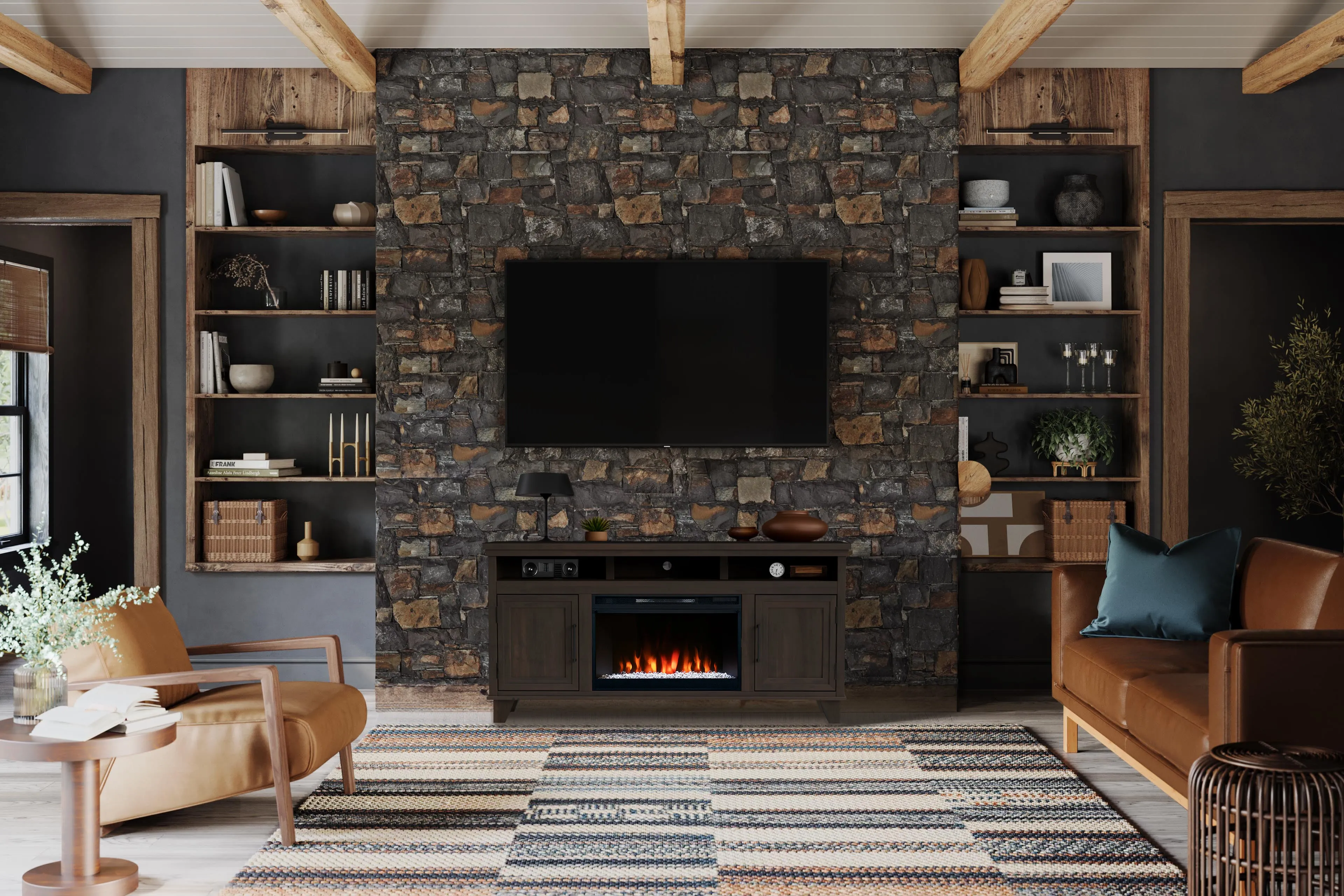 64" Sonoma Fireplace TV Stand