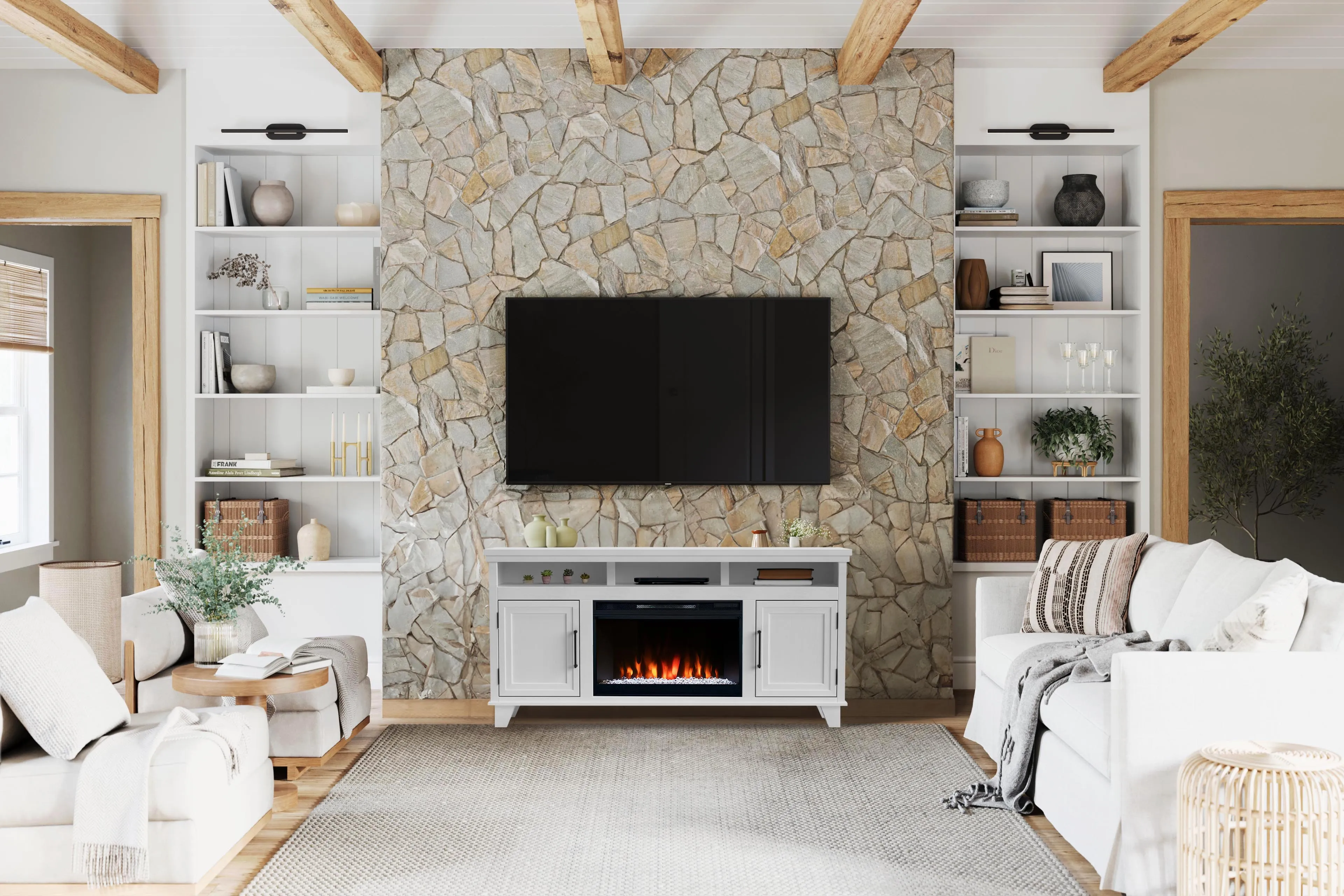 64" Sonoma Fireplace TV Stand