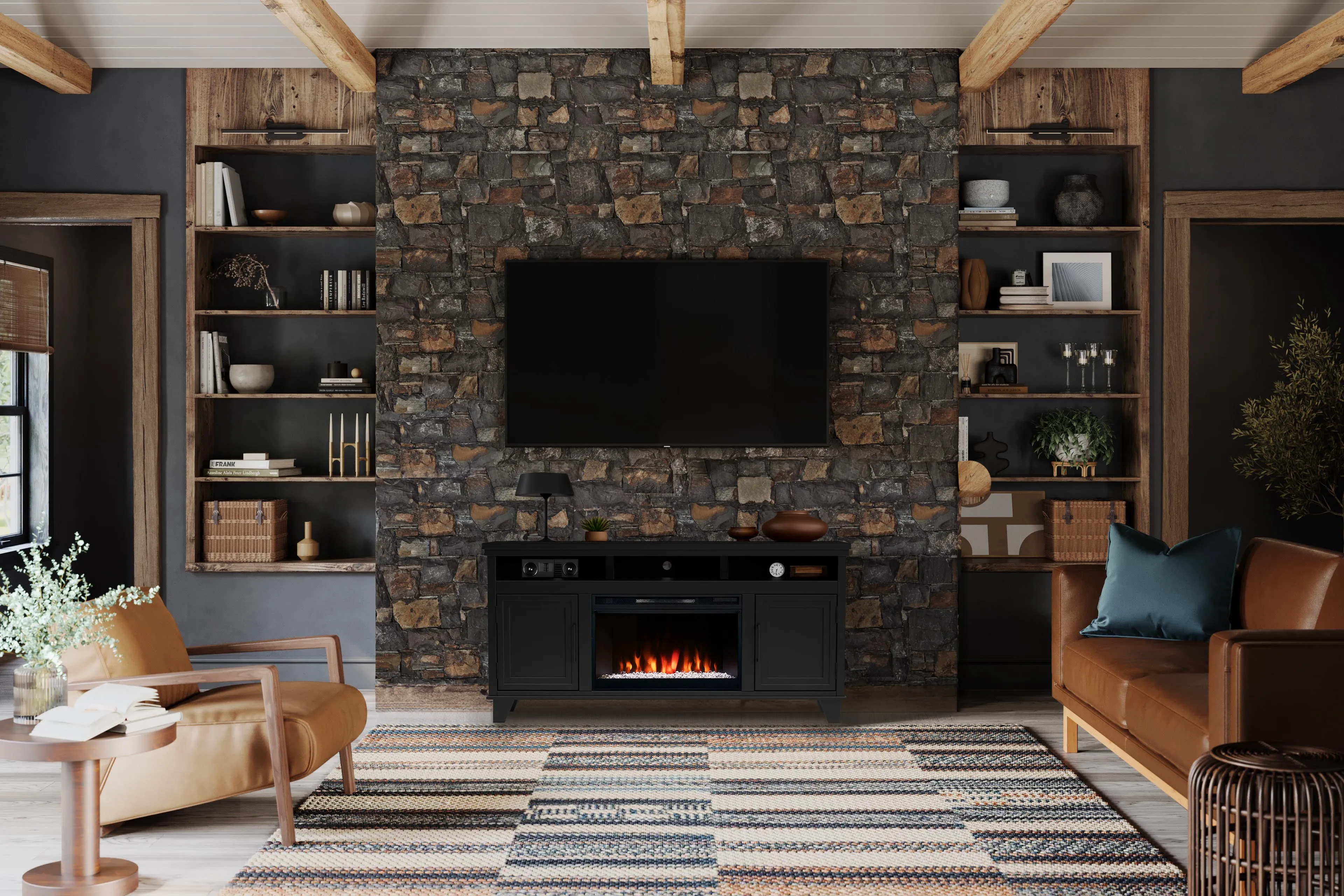 64" Sonoma Fireplace TV Stand