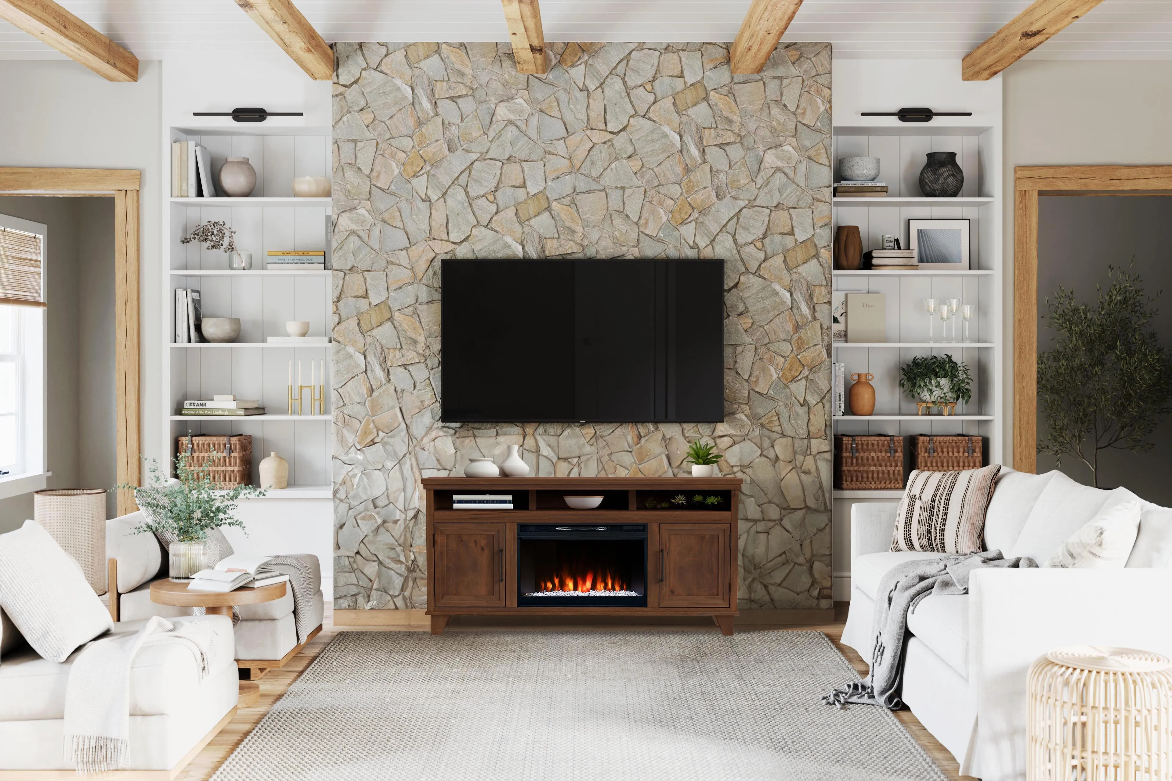64" Sonoma Fireplace TV Stand
