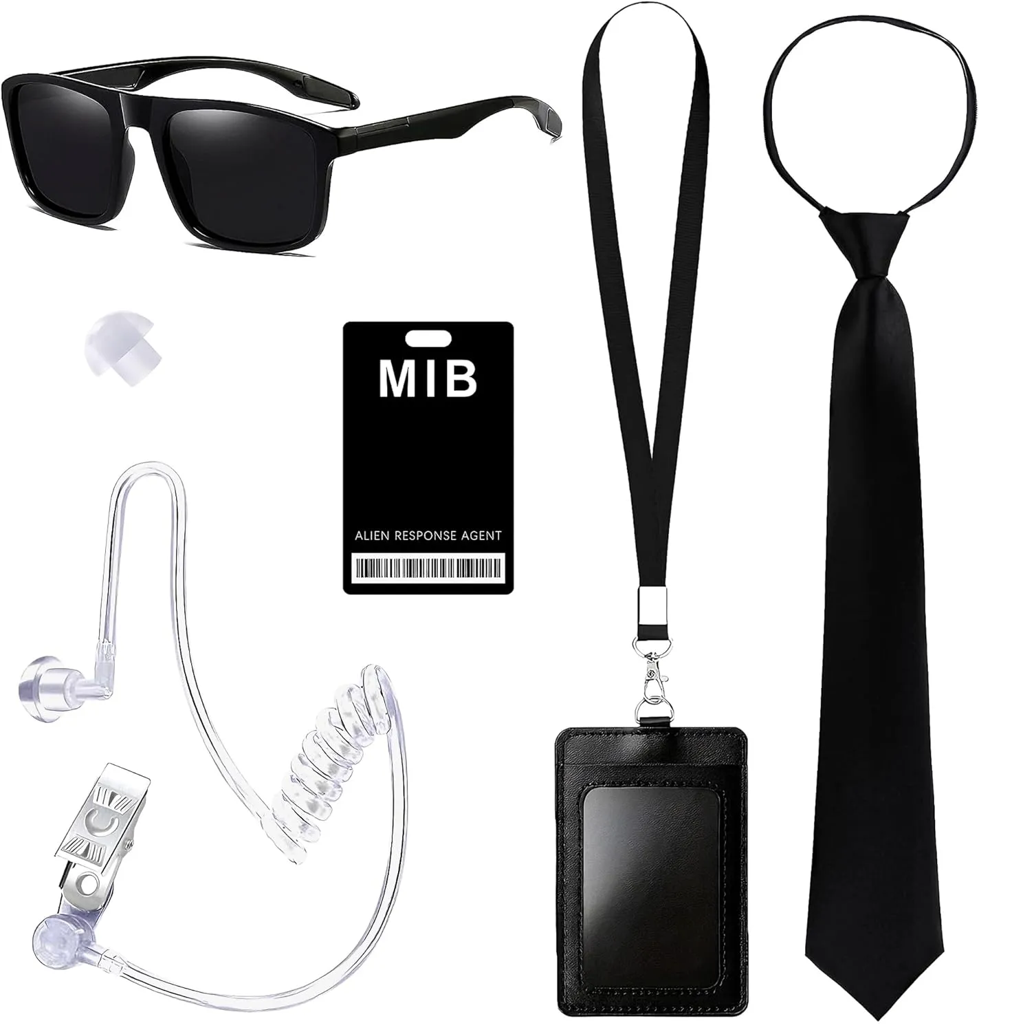 6PCS MIB Agent Costume Accessories, Secret Service Costume Set Spy Costume Accessories for Men Women Kids for Cosplay