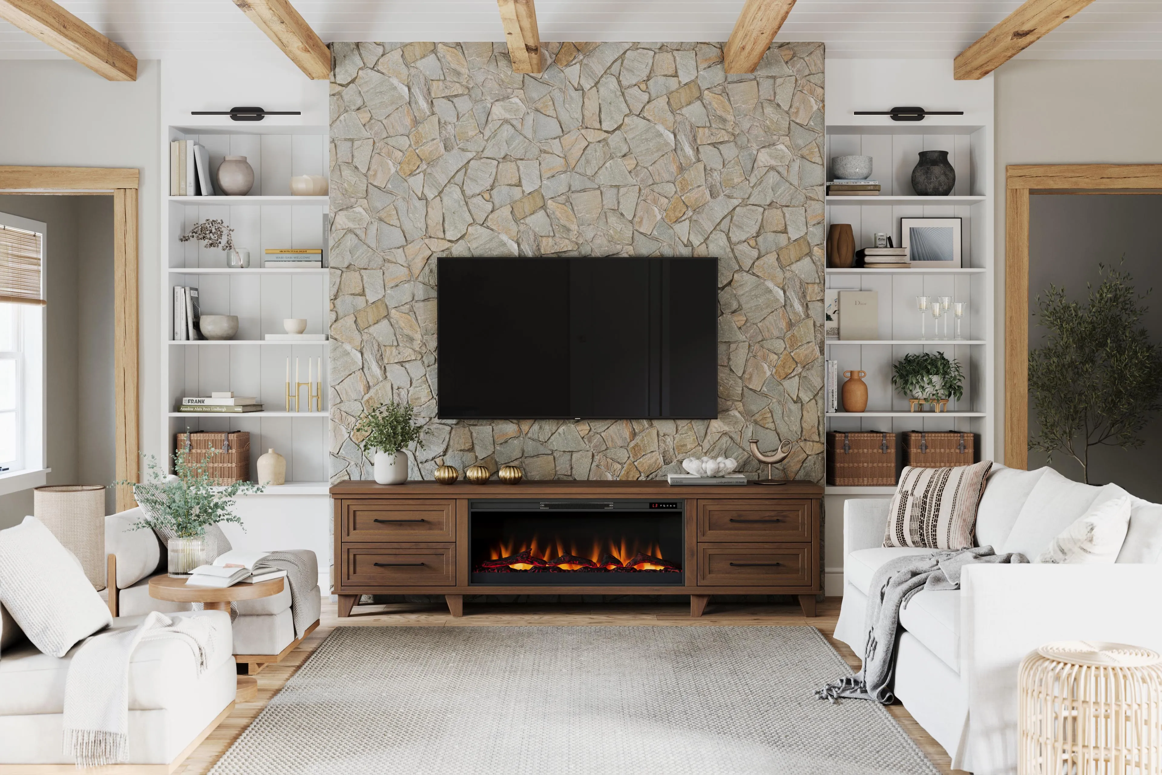 95" Sonoma Fireplace TV Stand