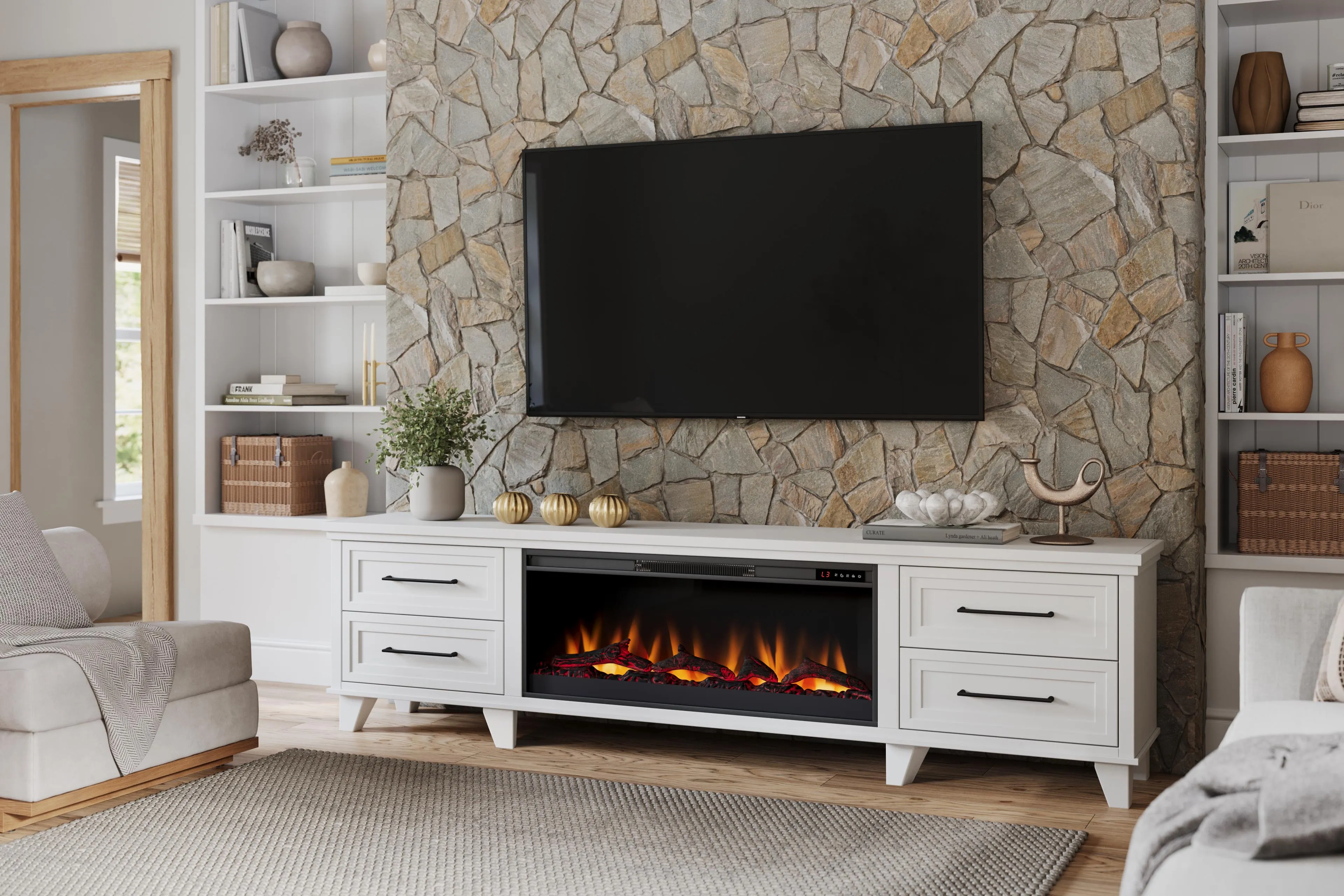 95" Sonoma Fireplace TV Stand