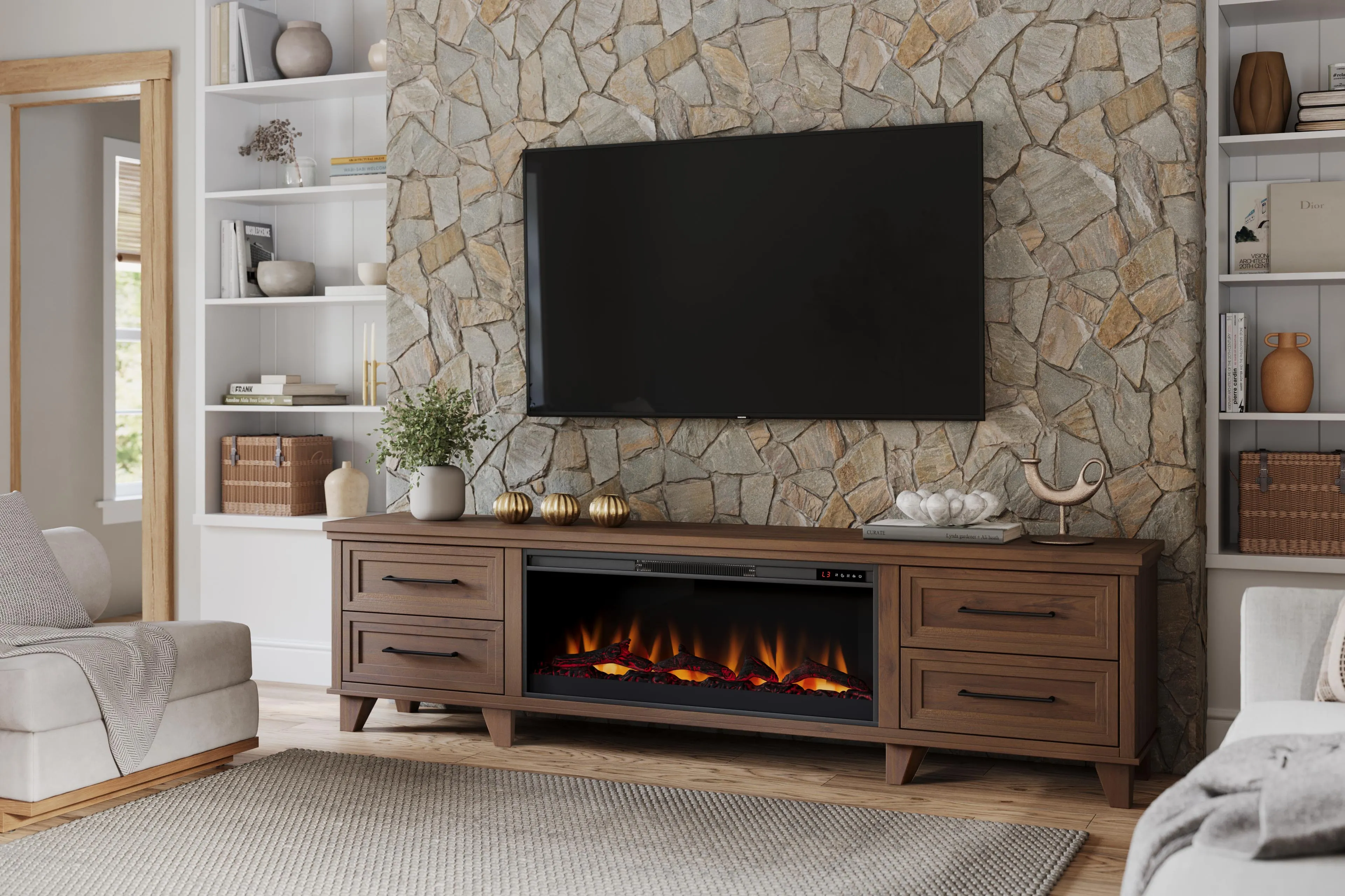 95" Sonoma Fireplace TV Stand