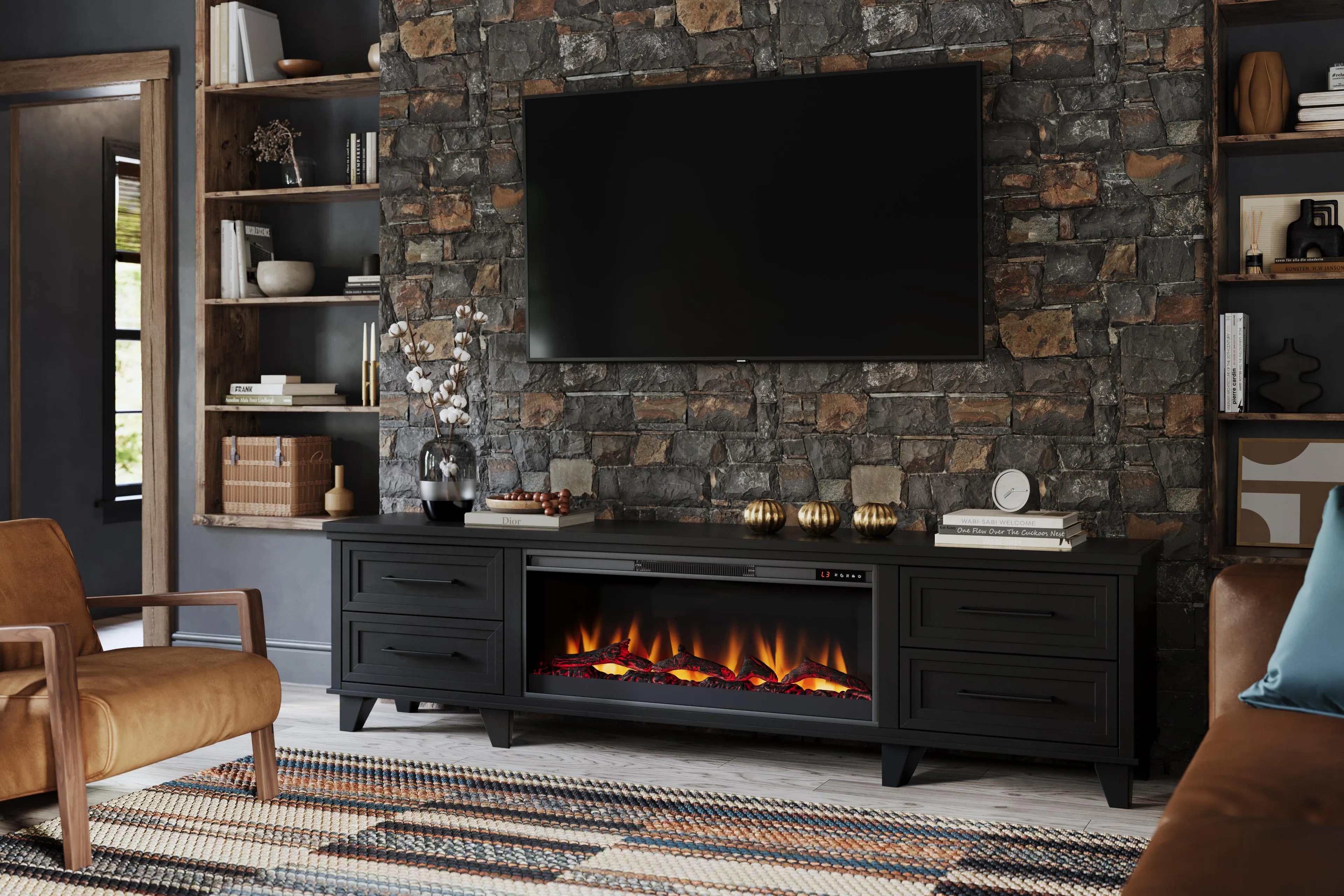 95" Sonoma Fireplace TV Stand