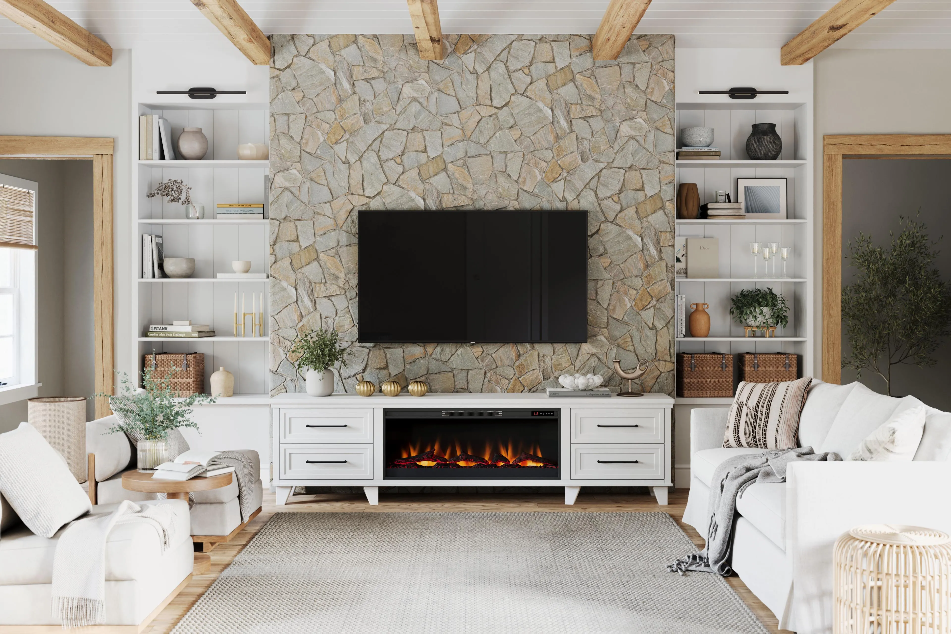 95" Sonoma Fireplace TV Stand