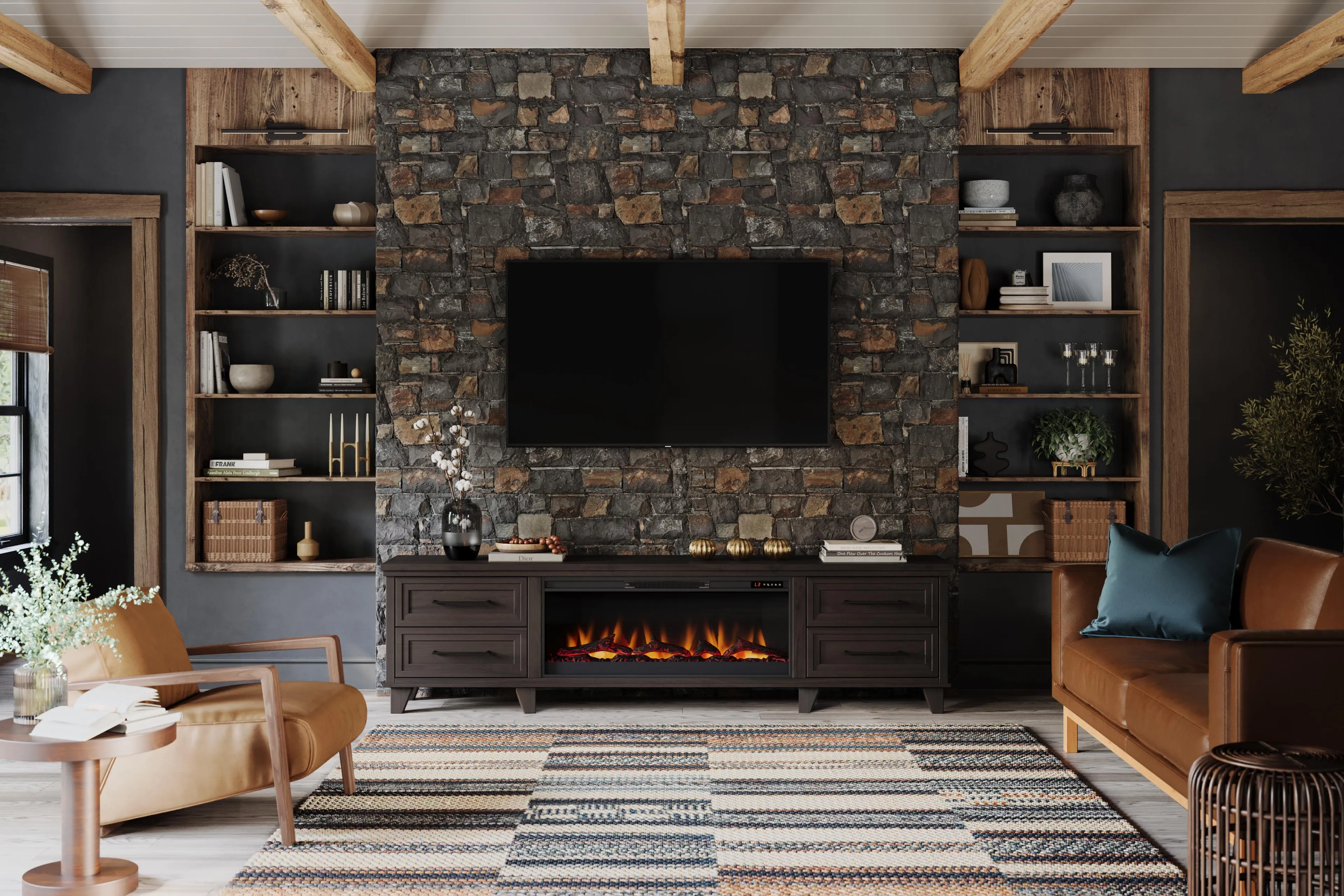 95" Sonoma Fireplace TV Stand