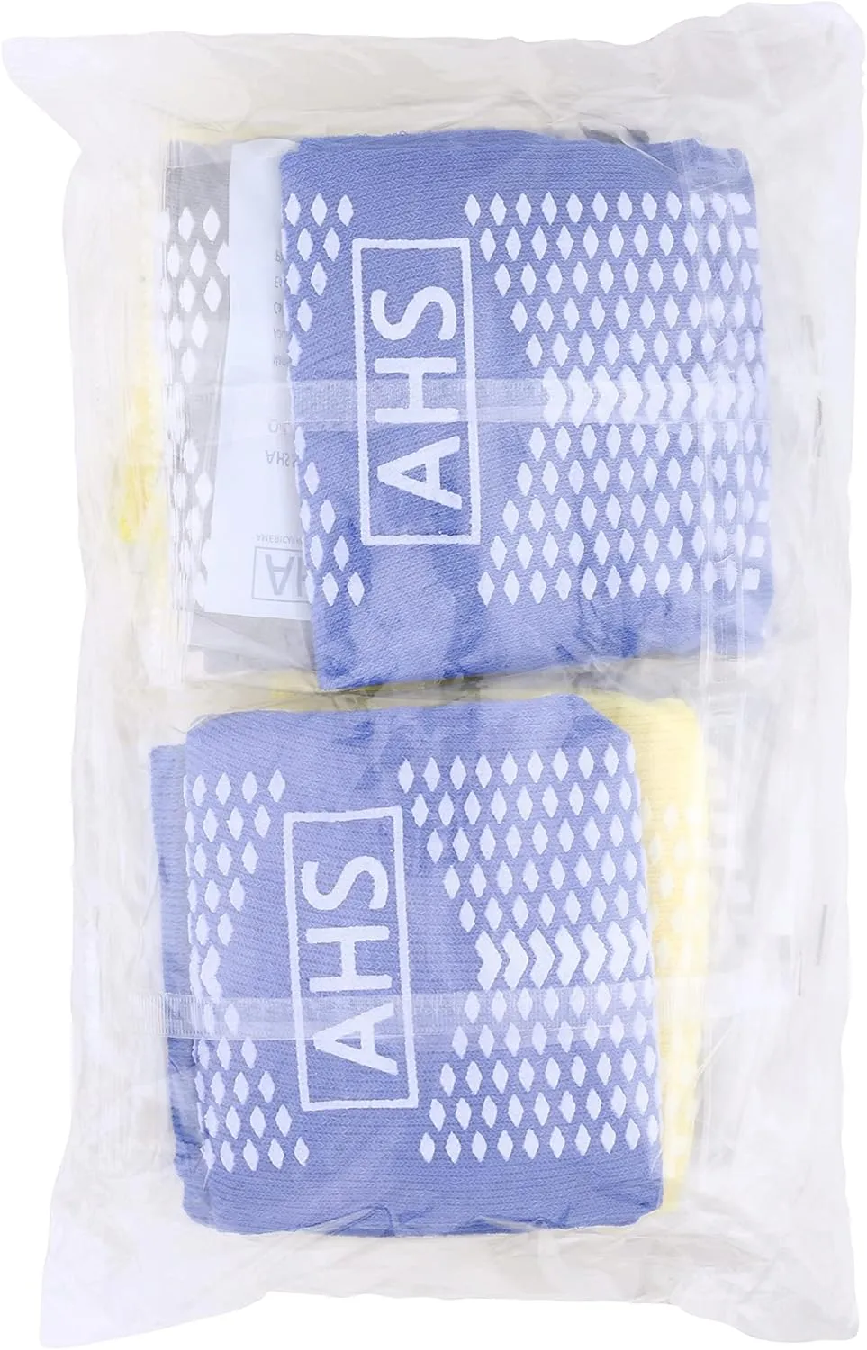Anti-Slip Hospital Socks Assorted Colors Knit Grip Socks with Elastic Cuff | X-Large | Bariatric (Yellow, Blue, and Gray) 6 Pairs of Grippy Socks