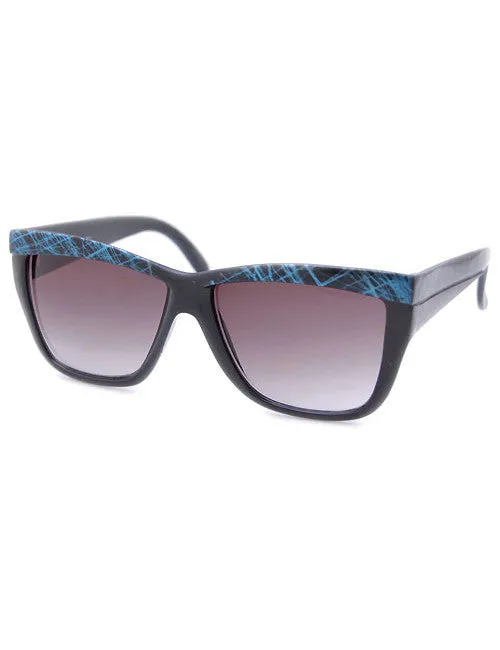 ARABELLA Black/Blue Cat-Eye Sunglasses
