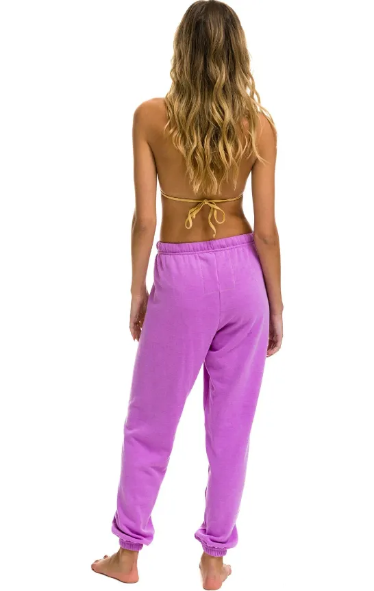 Aviator Nation Women's Logo Sweatpants Neon Purple