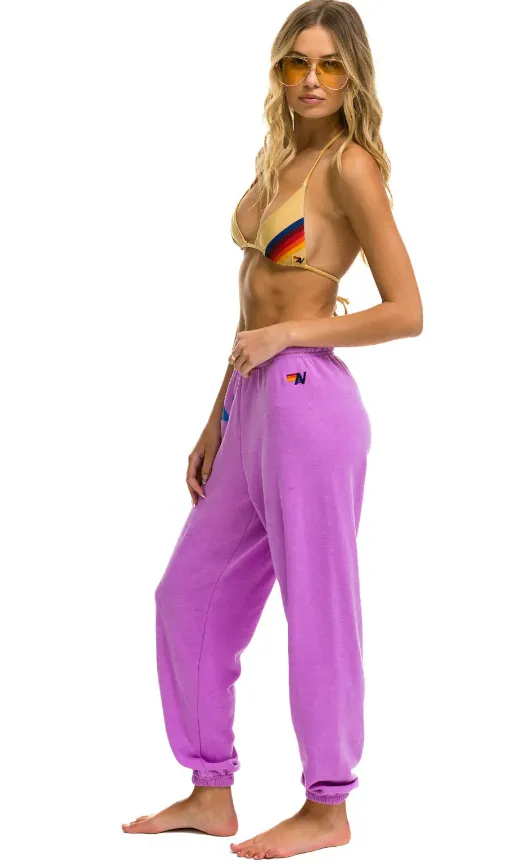 Aviator Nation Women's Logo Sweatpants Neon Purple