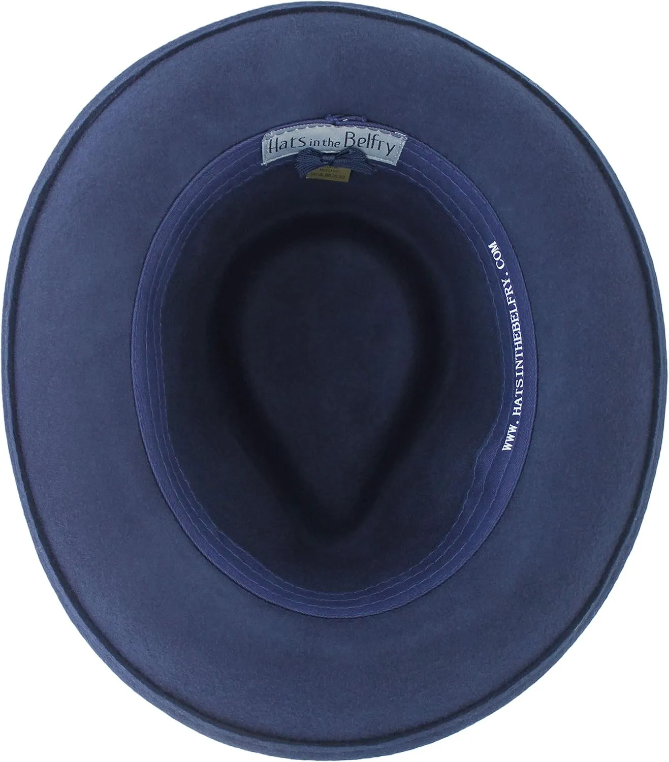 Belfry Gangster 100% Wool Stain Resistant Crushable Dress Fedora in Black Grey Navy Brown Pecan