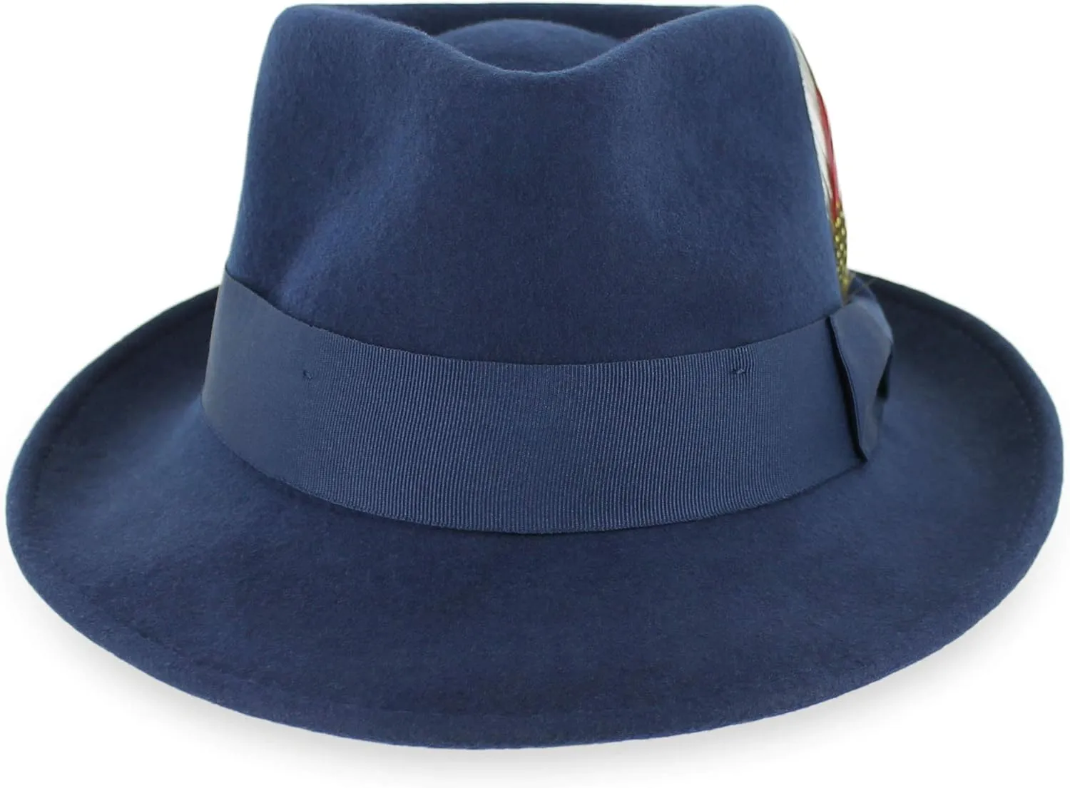 Belfry Gangster 100% Wool Stain Resistant Crushable Dress Fedora in Black Grey Navy Brown Pecan