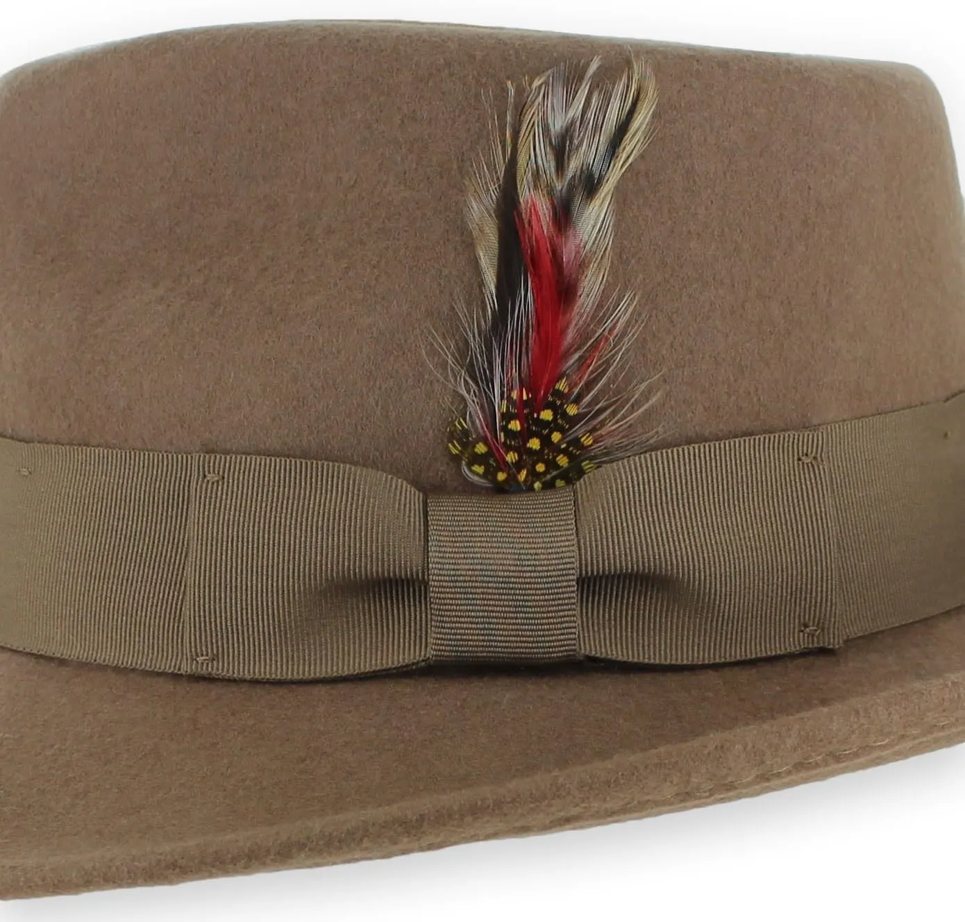 Belfry Gangster 100% Wool Stain Resistant Crushable Dress Fedora in Black Grey Navy Brown Pecan