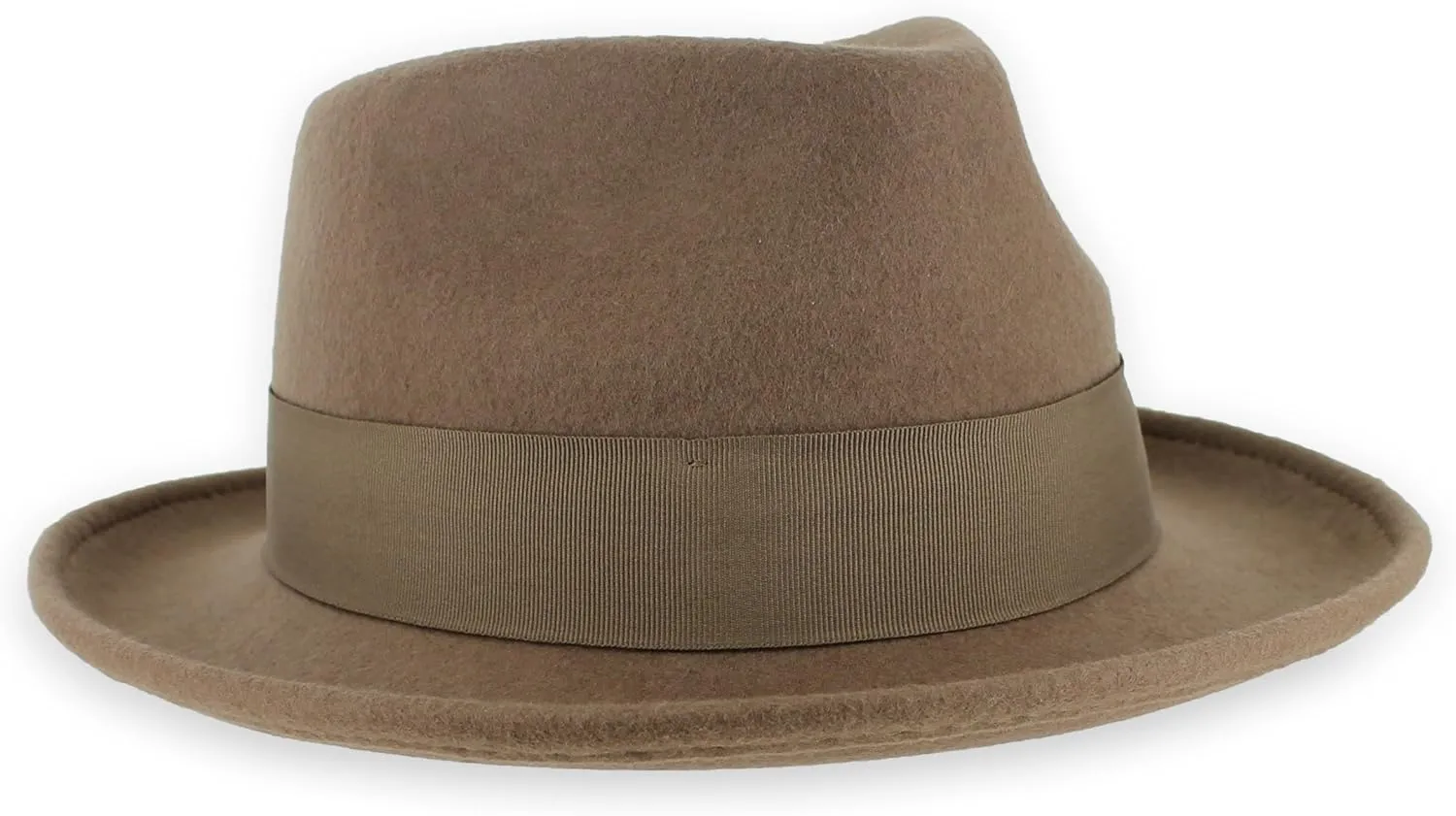 Belfry Gangster 100% Wool Stain Resistant Crushable Dress Fedora in Black Grey Navy Brown Pecan