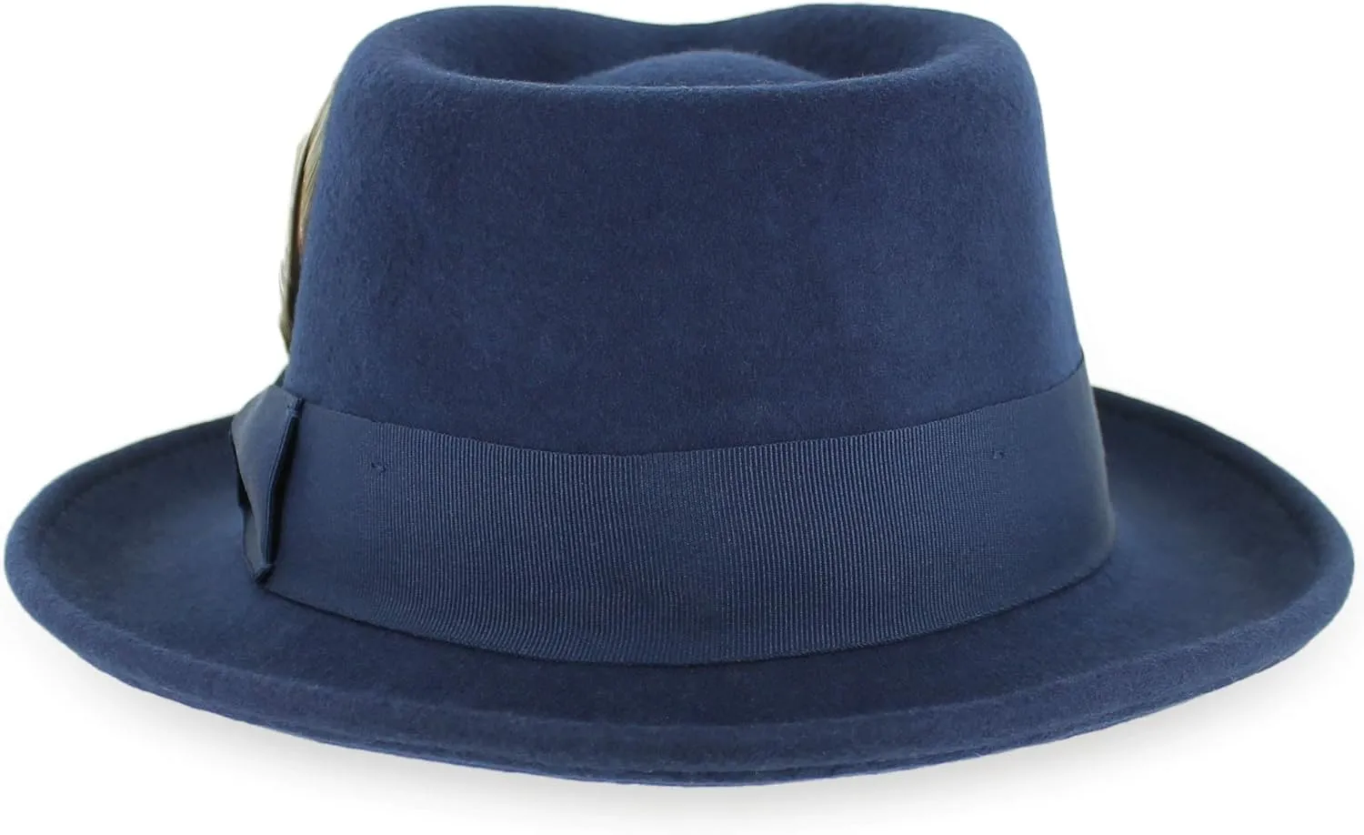 Belfry Gangster 100% Wool Stain Resistant Crushable Dress Fedora in Black Grey Navy Brown Pecan
