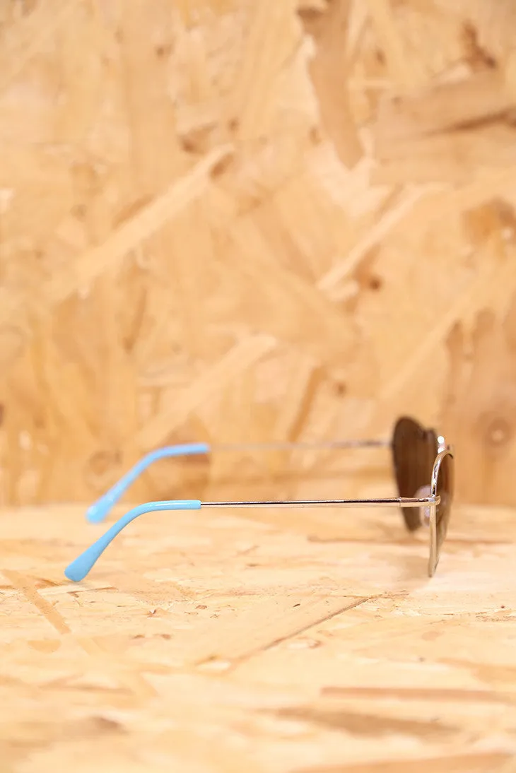 Blue Heart Shape Sunglasses