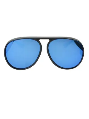 BLue Large Frame Thick Side Sunglasses
