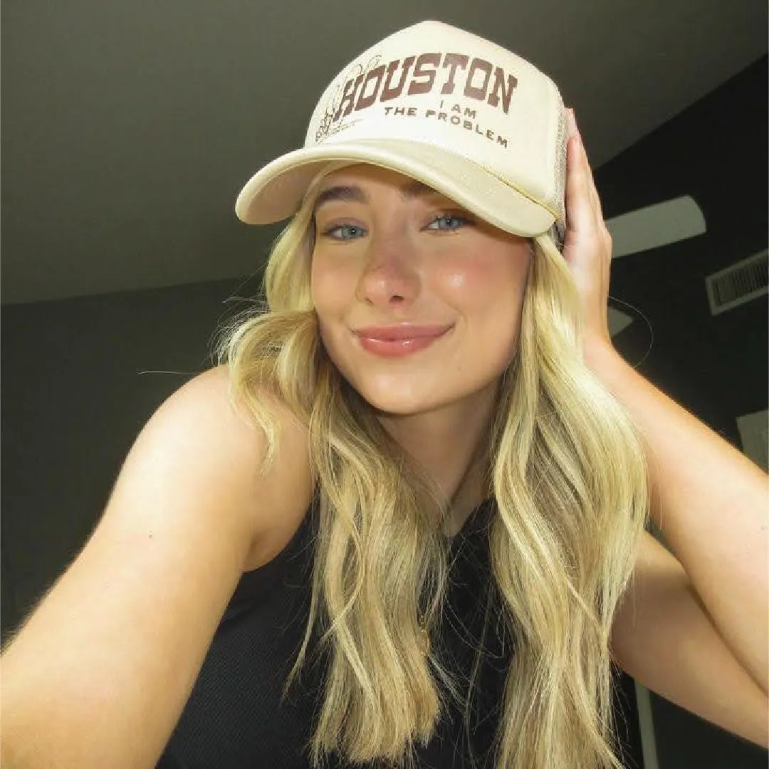 Bottom Shelf Houston I Am The Problem Foam Trucker Hat Unisex with Hat Pin
