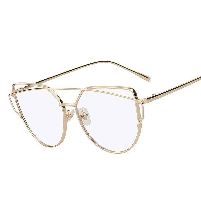 Cat Eye Mirror Shades Sunglasses