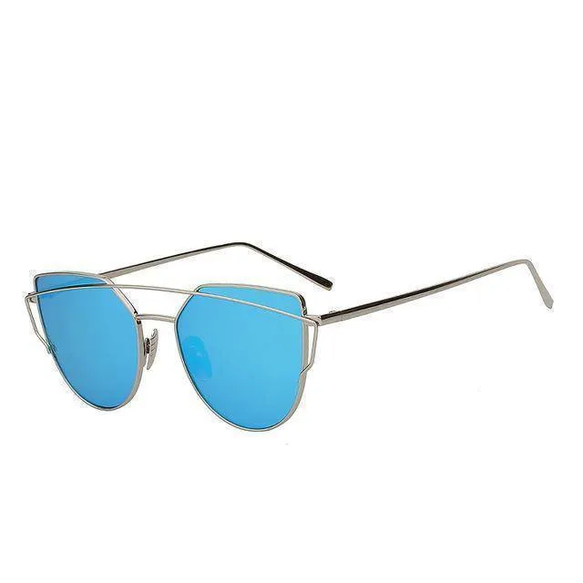 Cat Eye Mirror Shades Sunglasses