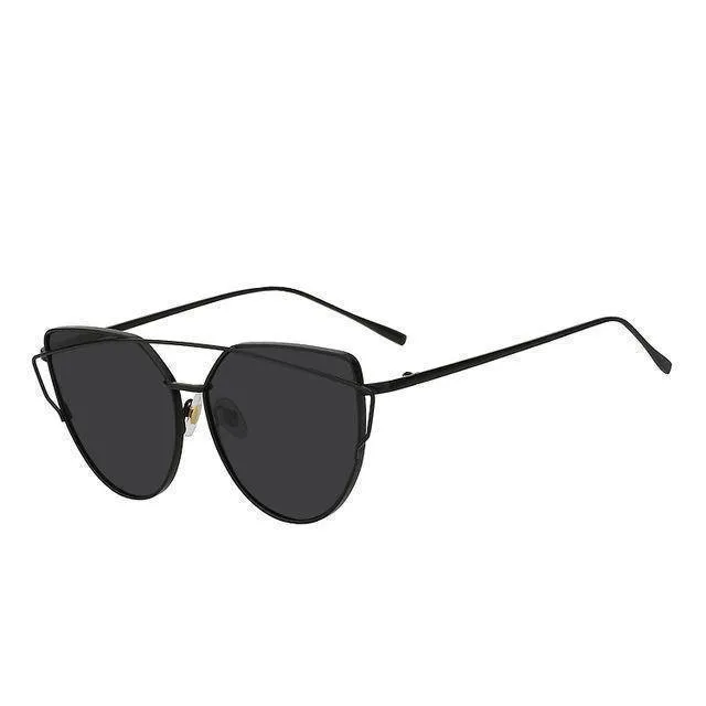 Cat Eye Mirror Shades Sunglasses