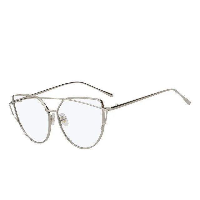Cat Eye Mirror Shades Sunglasses