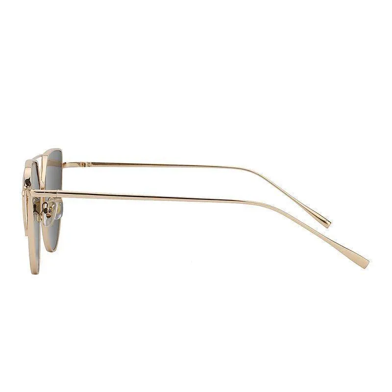 Cat Eye Mirror Shades Sunglasses