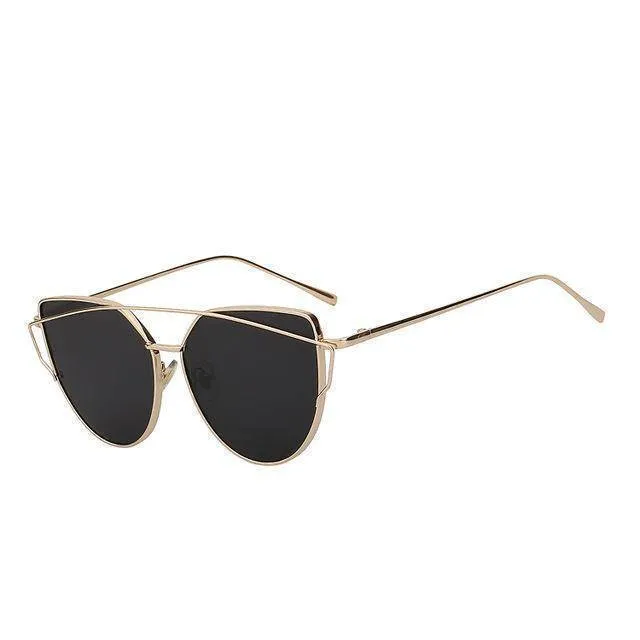 Cat Eye Mirror Shades Sunglasses