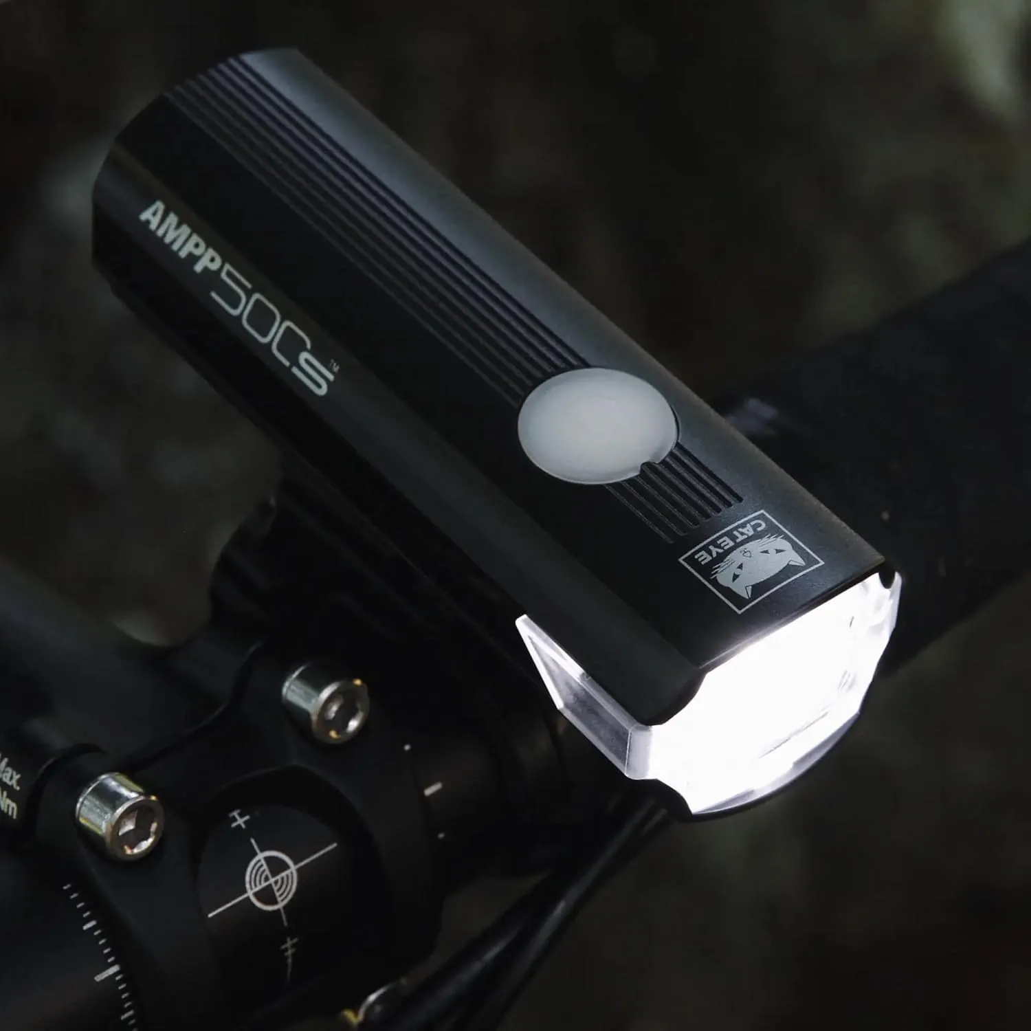 CATEYE AMPP USB Rechargeable Bike Light  High Visibility Super Bright OptiCube Headlight for Commuters, Road Cyclists & Mountain Bikers, Day & Night Riding Modes, IPX4 Waterproof, Tough & Durable