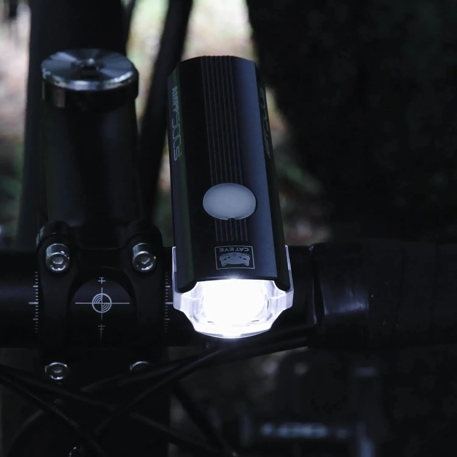 CATEYE AMPP USB Rechargeable Bike Light  High Visibility Super Bright OptiCube Headlight for Commuters, Road Cyclists & Mountain Bikers, Day & Night Riding Modes, IPX4 Waterproof, Tough & Durable
