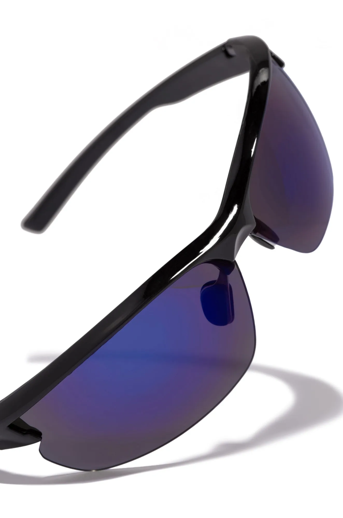 Heat Waves Sporty Shield Sunglasses - Blue