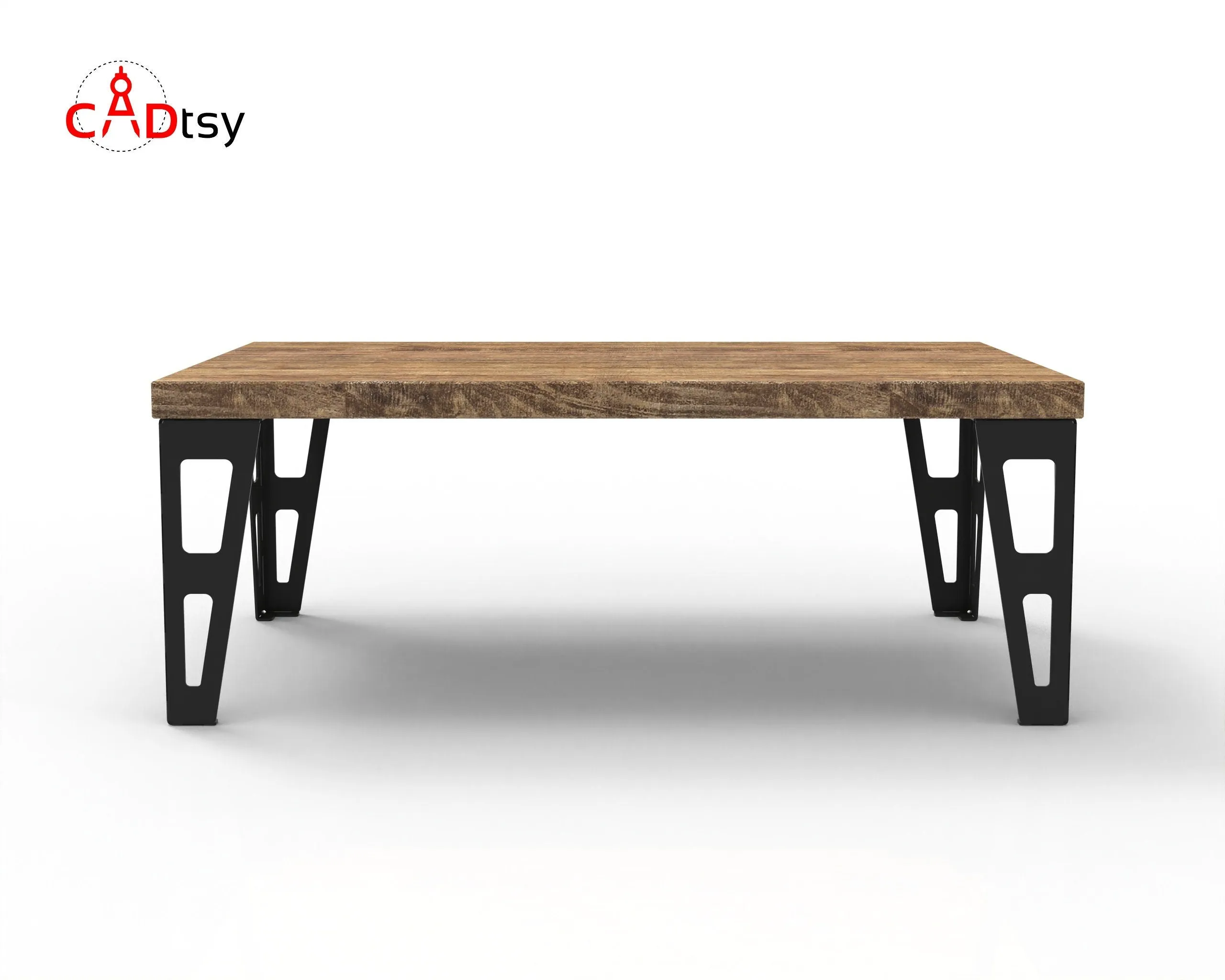 Industrial Coffee Table Leg DXF/SVG Files - CNC Plasma/Laser Cutting, 305/510 mm Heights