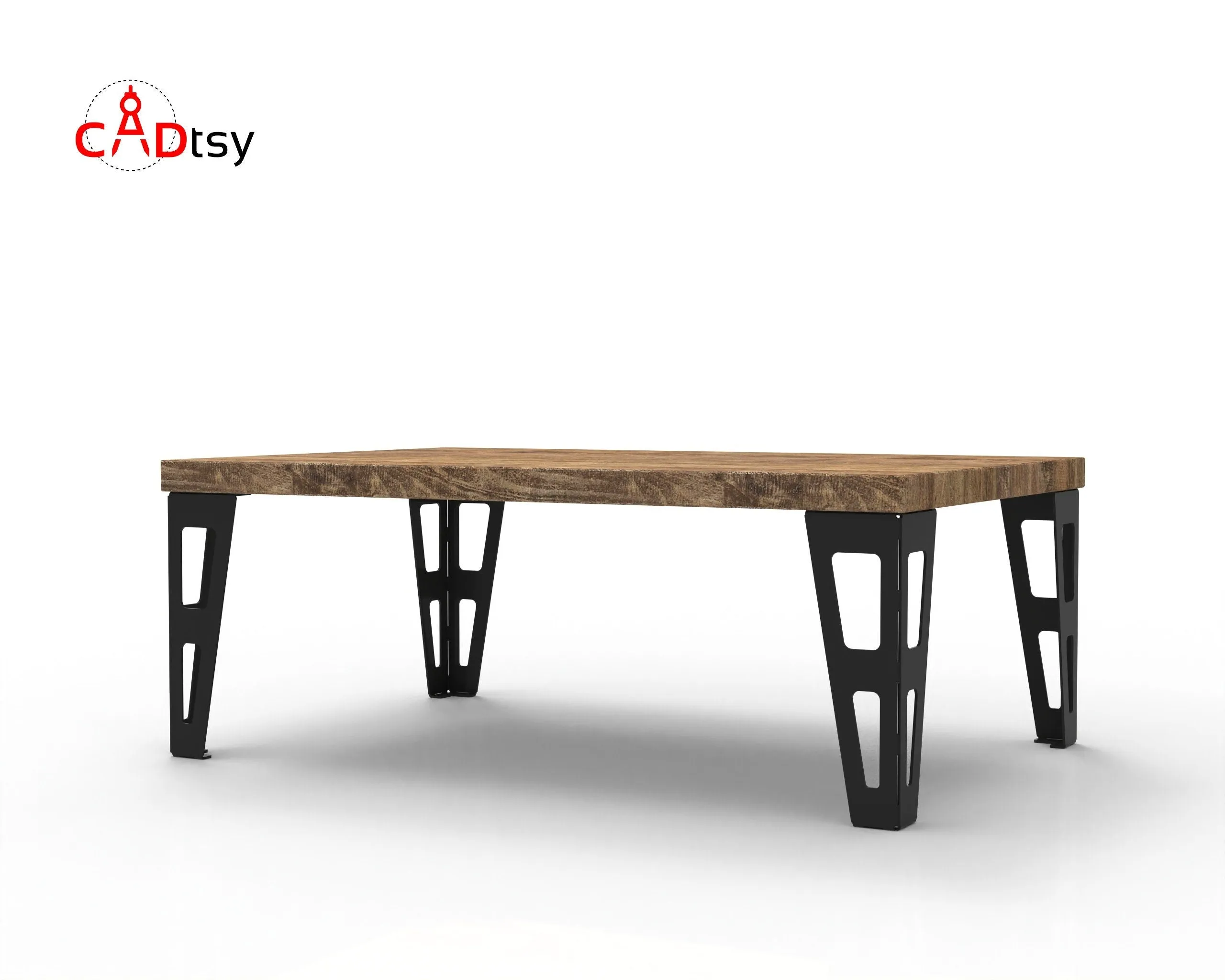 Industrial Coffee Table Leg DXF/SVG Files - CNC Plasma/Laser Cutting, 305/510 mm Heights