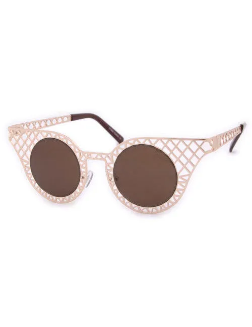 JOT Gold Cat-Eye Sunglasses