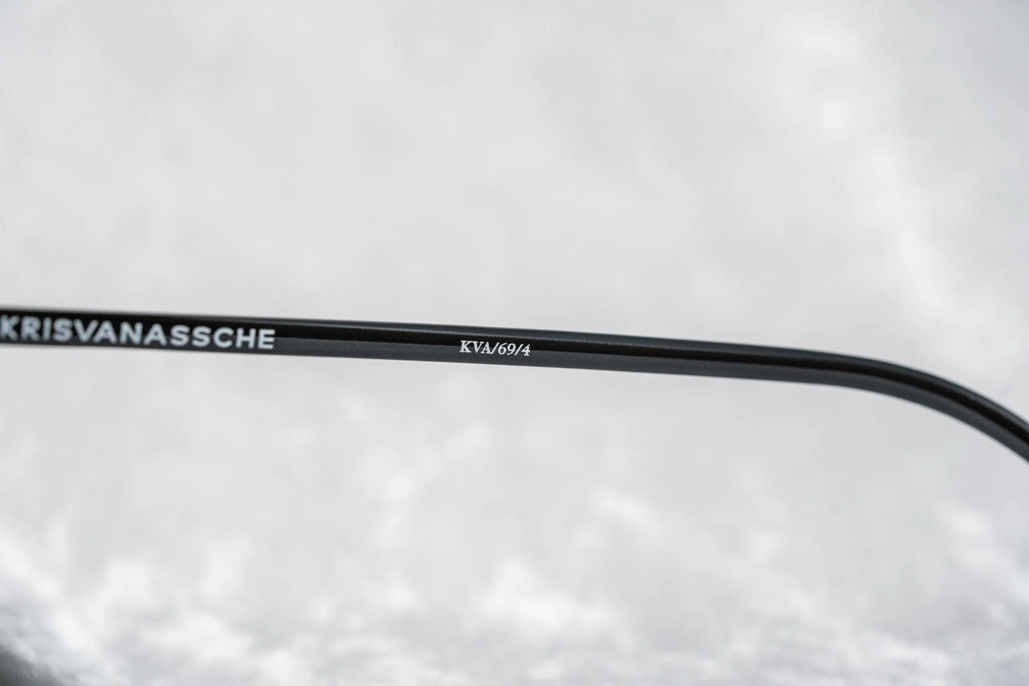 Kris Van Assche Sunglasses Round Shiny Black and Green KVA69C4SUN