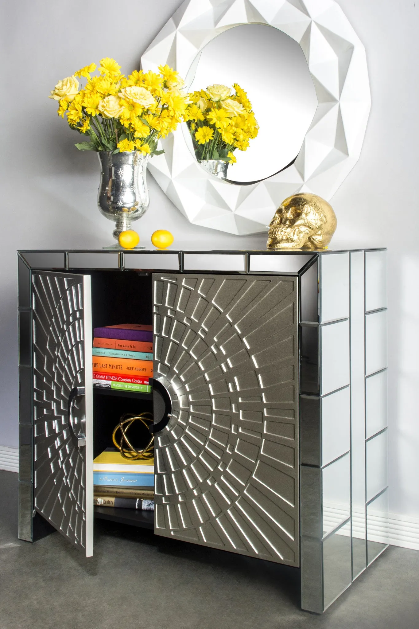 La Croisette Mirrored Accent Cabinet