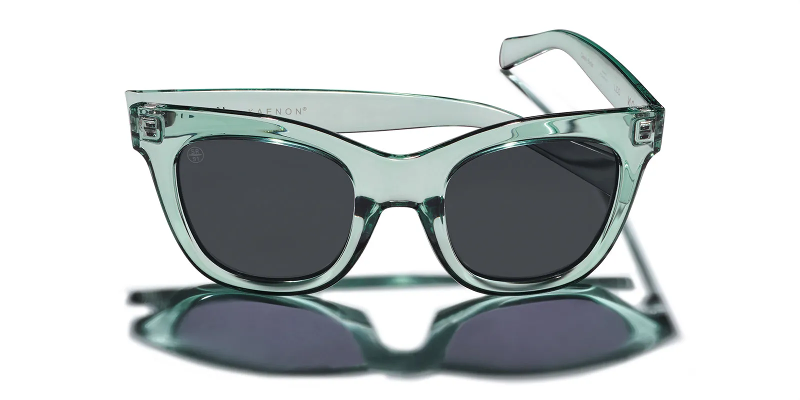 Lido Polarized Sunglasses - Sea Glass Green / Grey 12