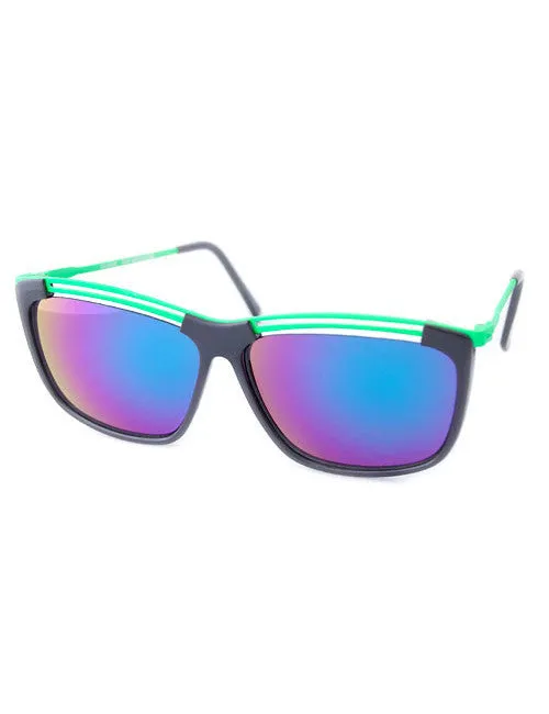 MANGO Green Indie Sunglasses