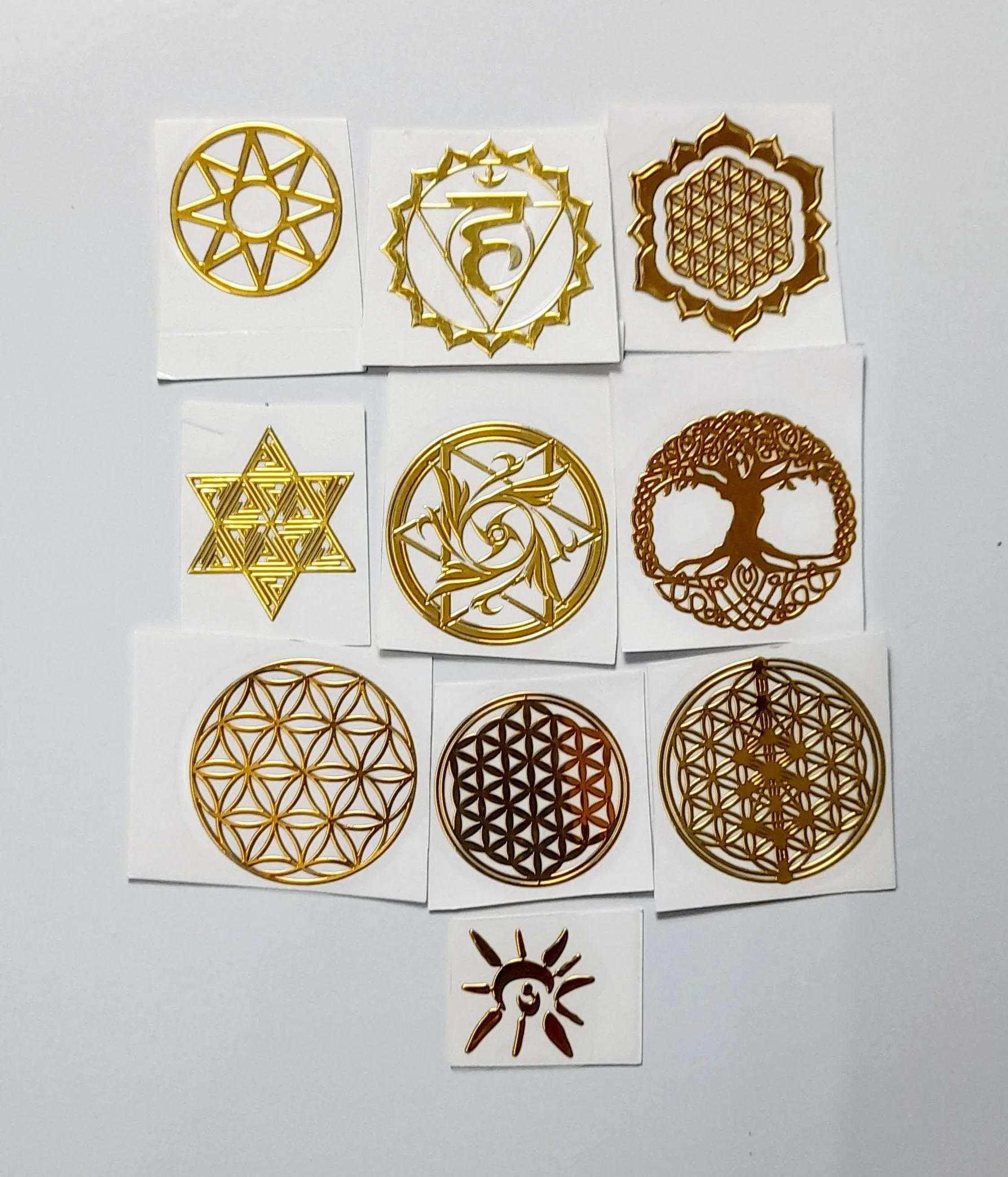 Metal Stickers of ancient Symbols