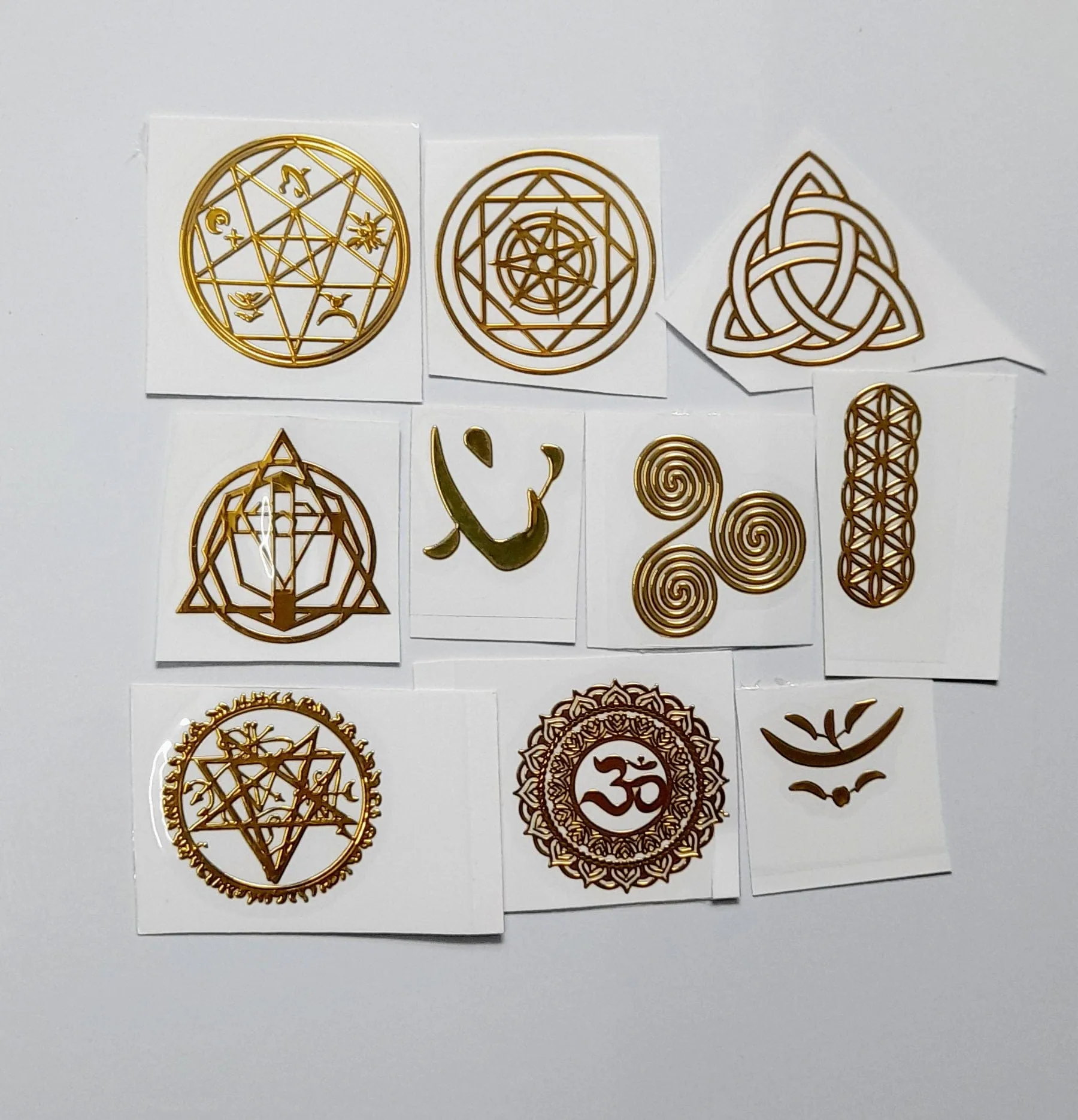 Metal Stickers of ancient Symbols