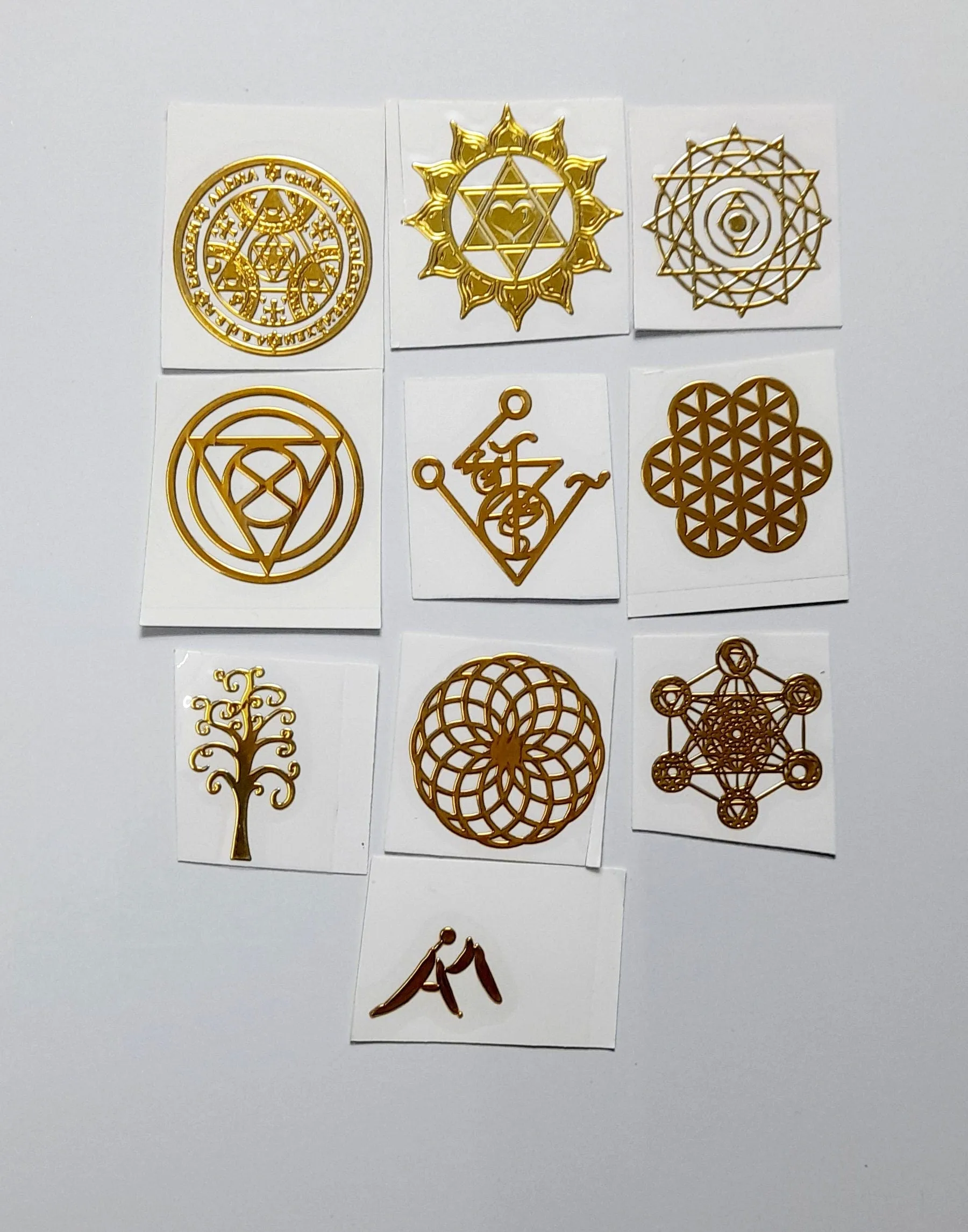 Metal Stickers of ancient Symbols