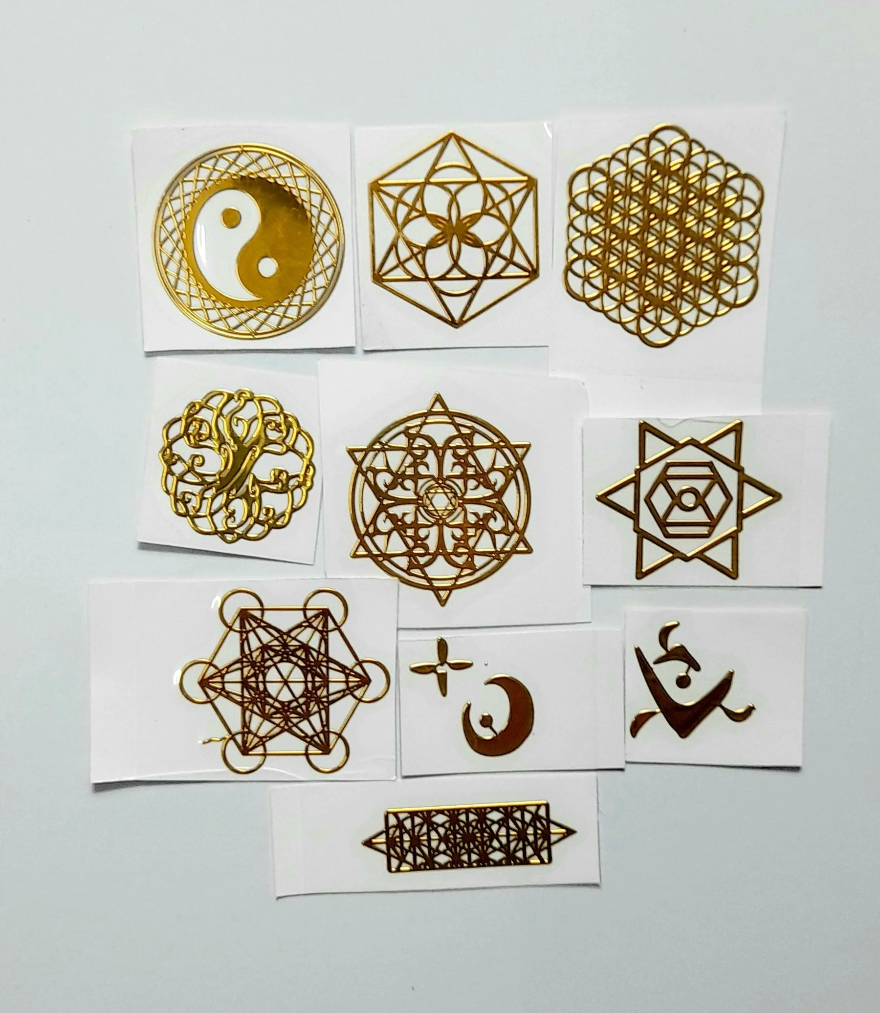Metal Stickers of ancient Symbols