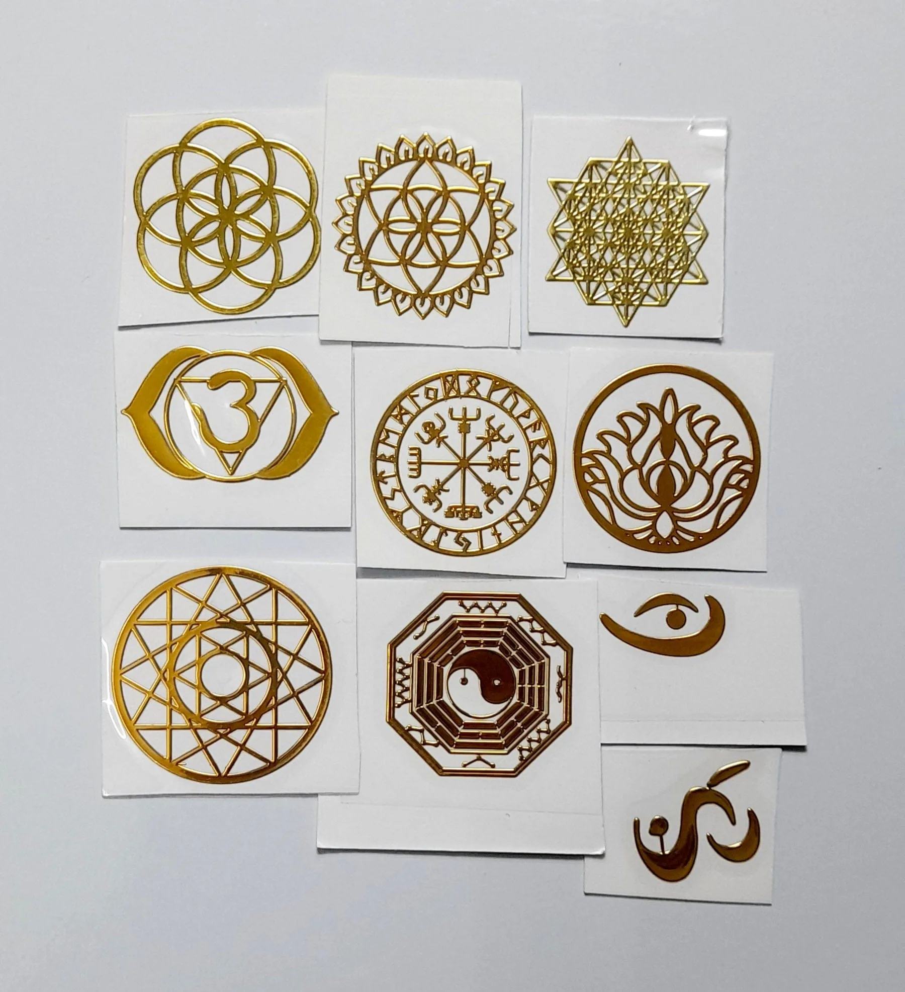 Metal Stickers of ancient Symbols