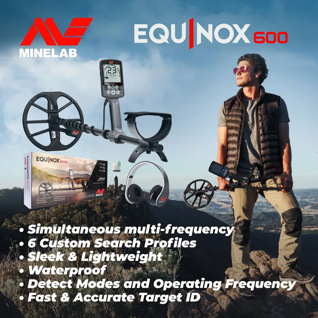 Minelab EQUINOX 600 Multi-Purpose Metal Detector (3720-0001)