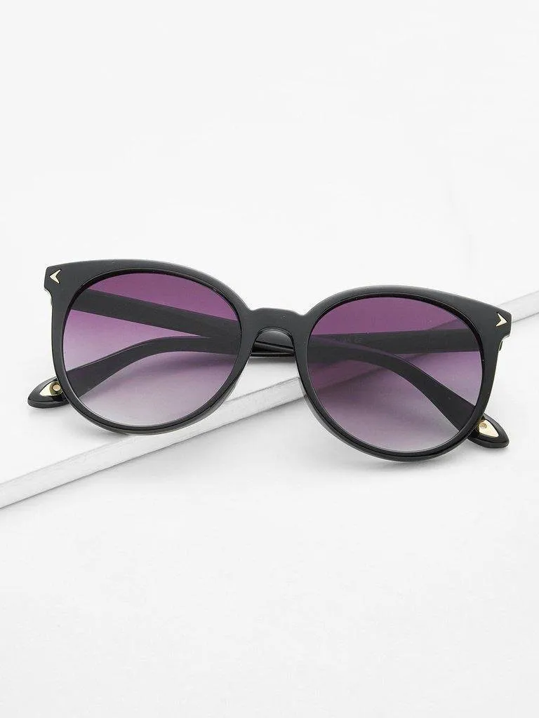 Mirror Lens Cat Eye Sunglasses