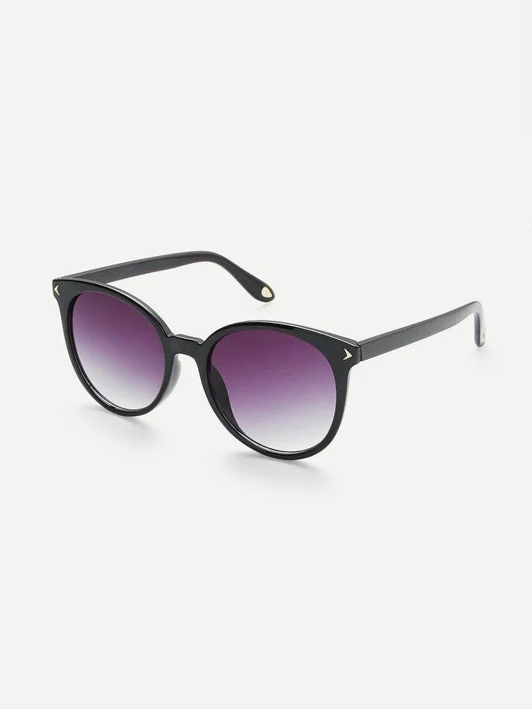 Mirror Lens Cat Eye Sunglasses
